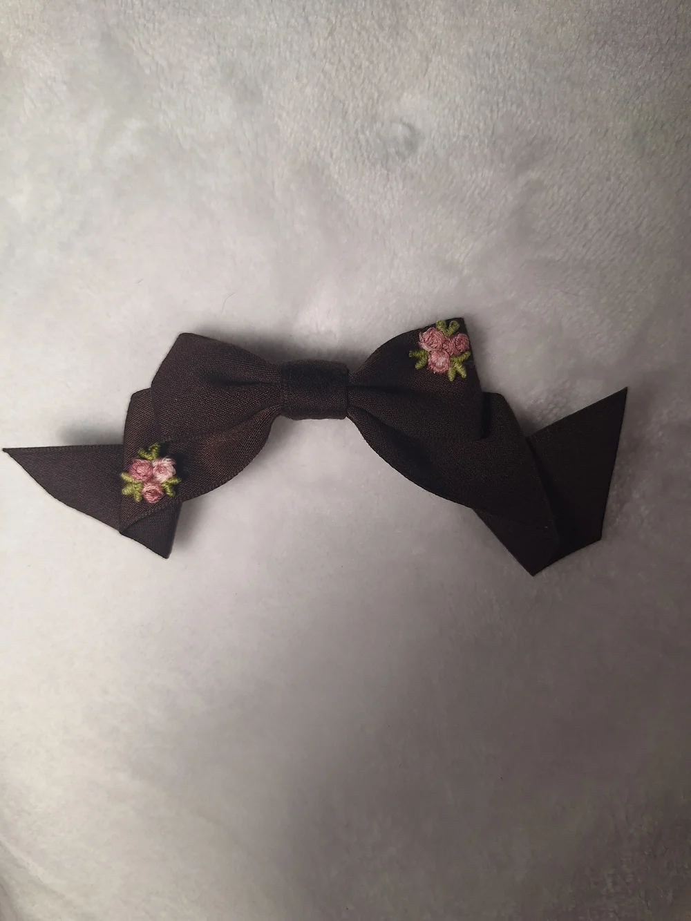 Innocent World Brown Floral Hair Bow Clips | Set of 2 | Classic Lolita